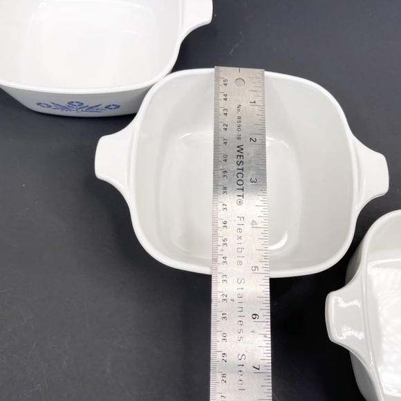 ๐ Corning Ware Blue Cornflower Casserole Dishes โ Set of 3 Vintage Baking Dishe - Picture 5 of 6